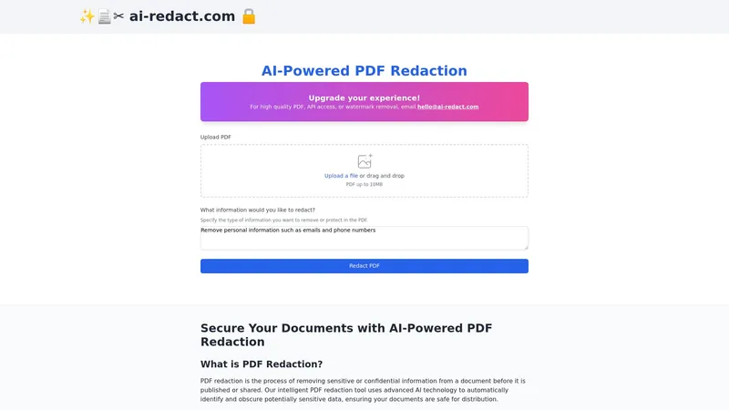 AI PDF Redaction Tool