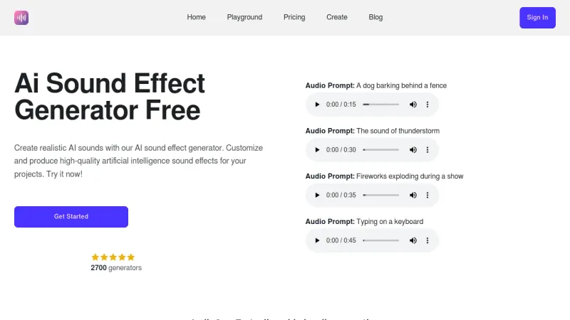 AI Sound Effect Generator