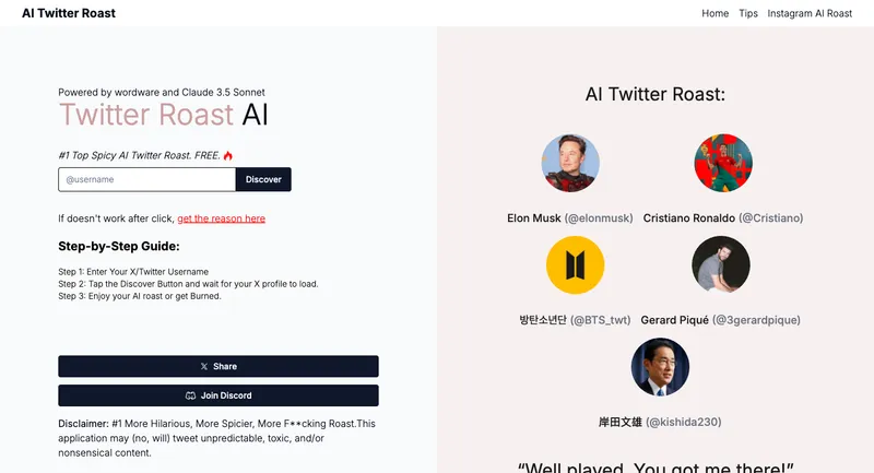 AI Twitter Roast