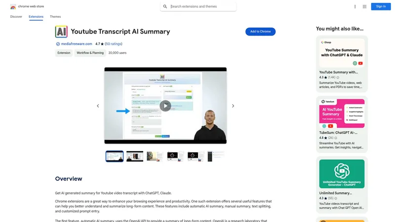 Youtube Transcript AI
              Summary