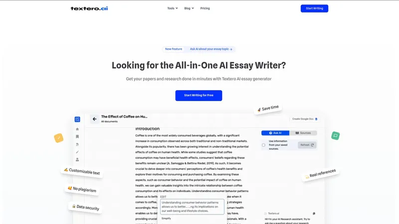 Textero AI Essay Writer
