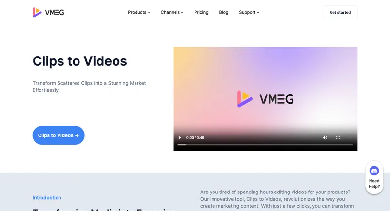 VMEG Clips to Videos