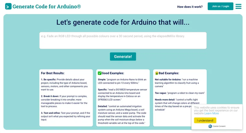 Code Generator for Arduino