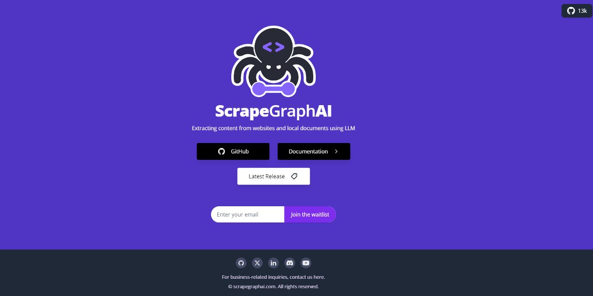 ScrapeGraphAI screenshot