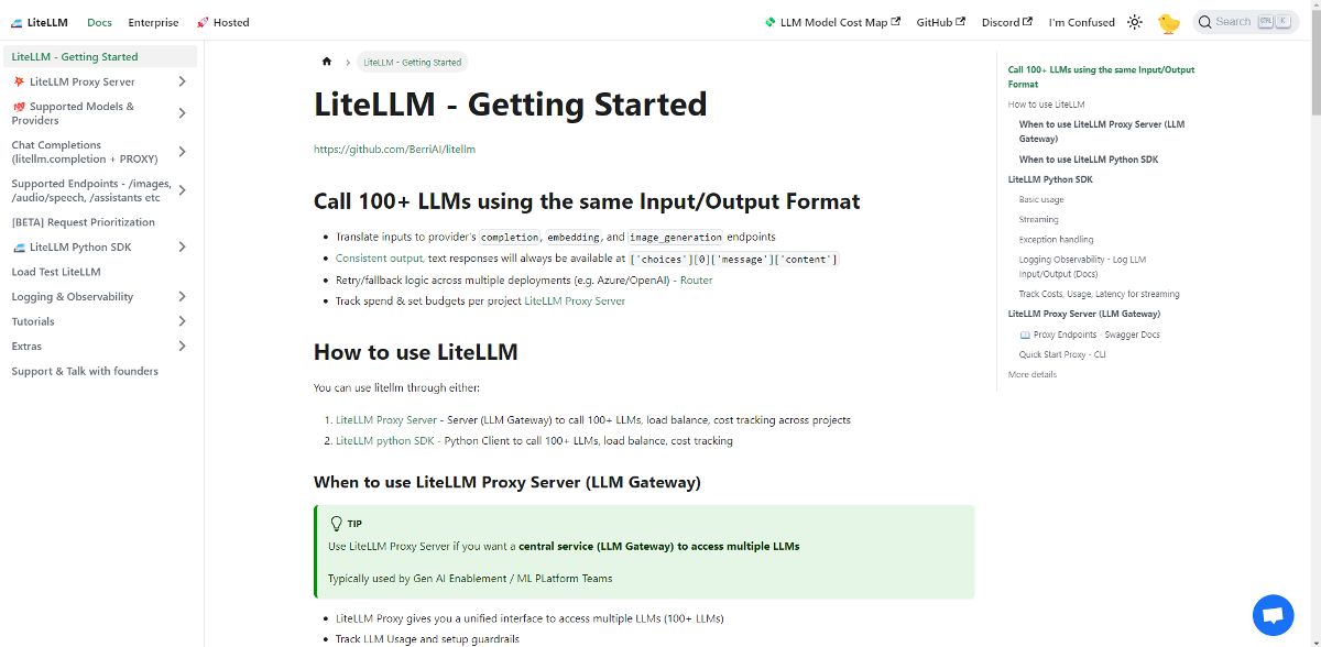 LiteLLM screenshot