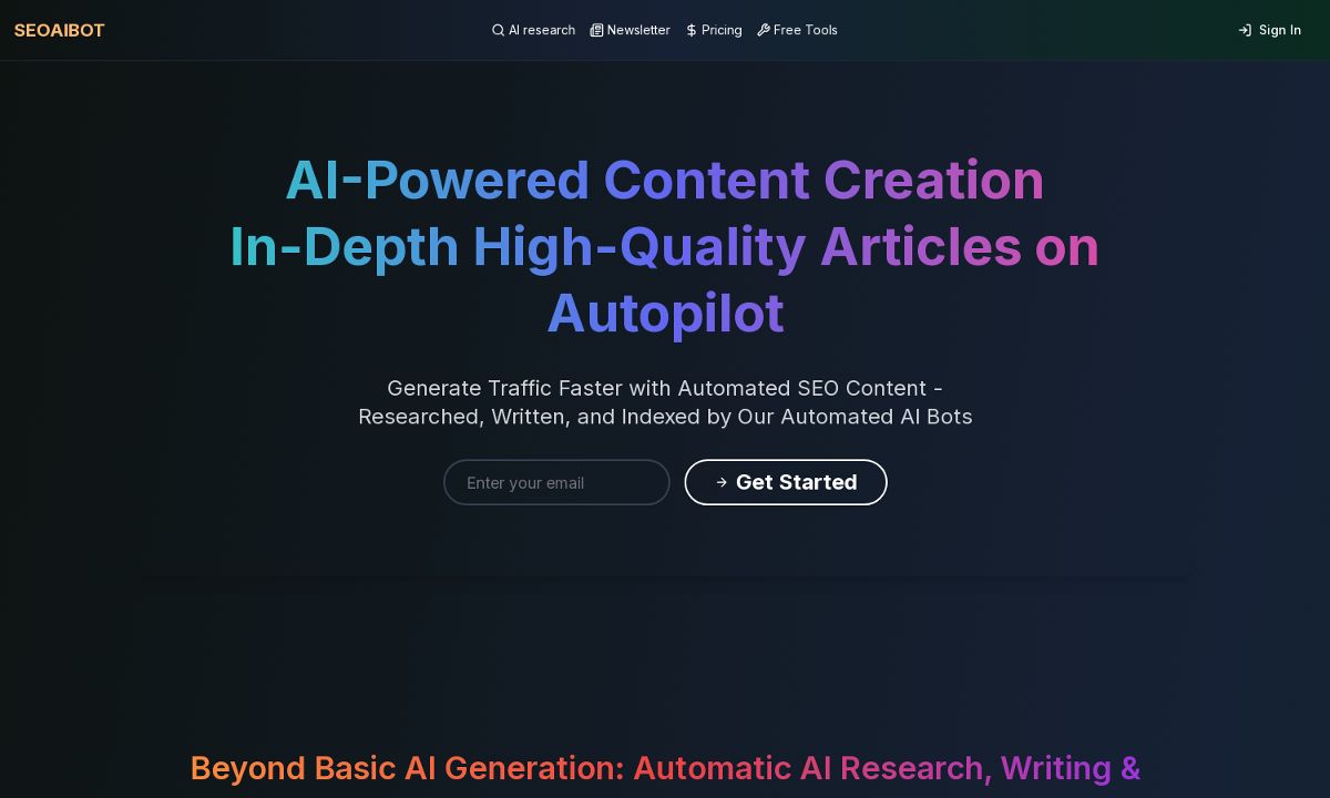 SEO AI Bot screenshot