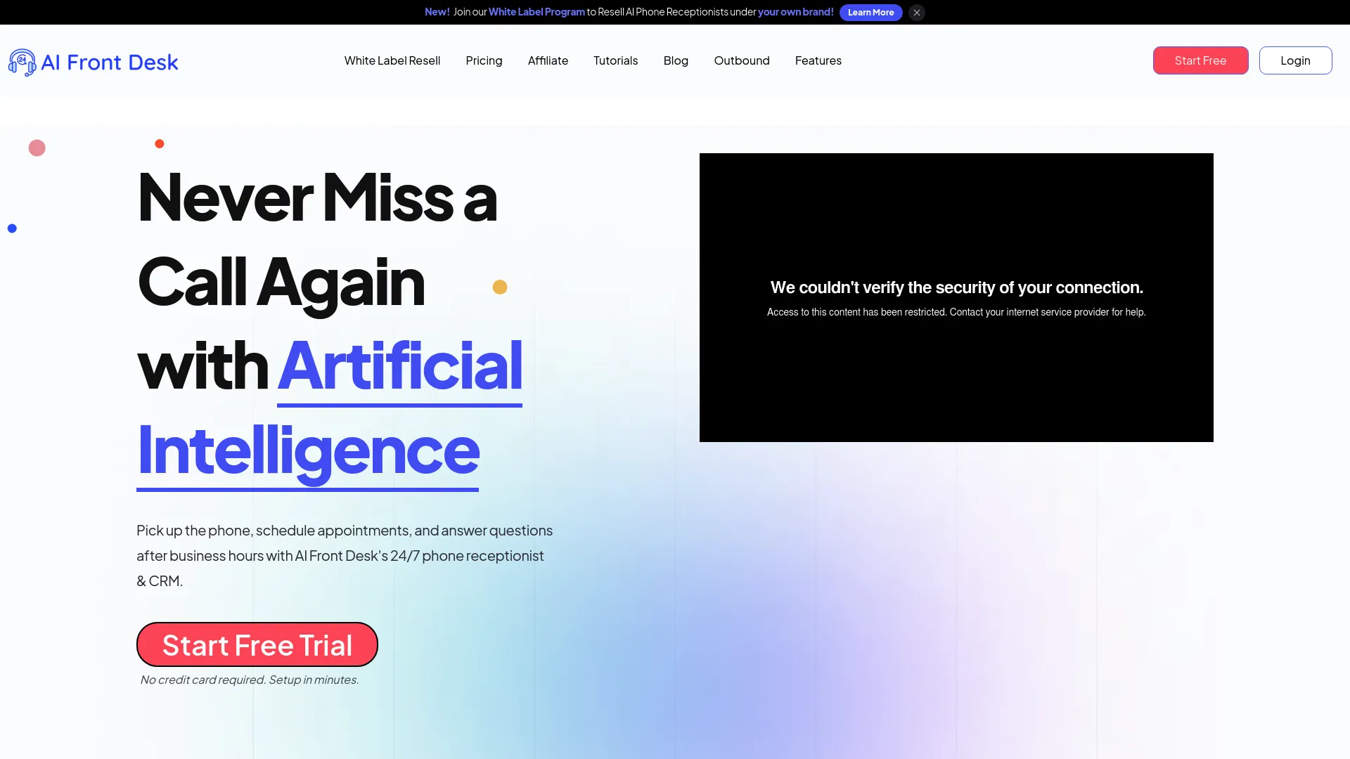 My AI Front Desk - AI Phone Receptionist