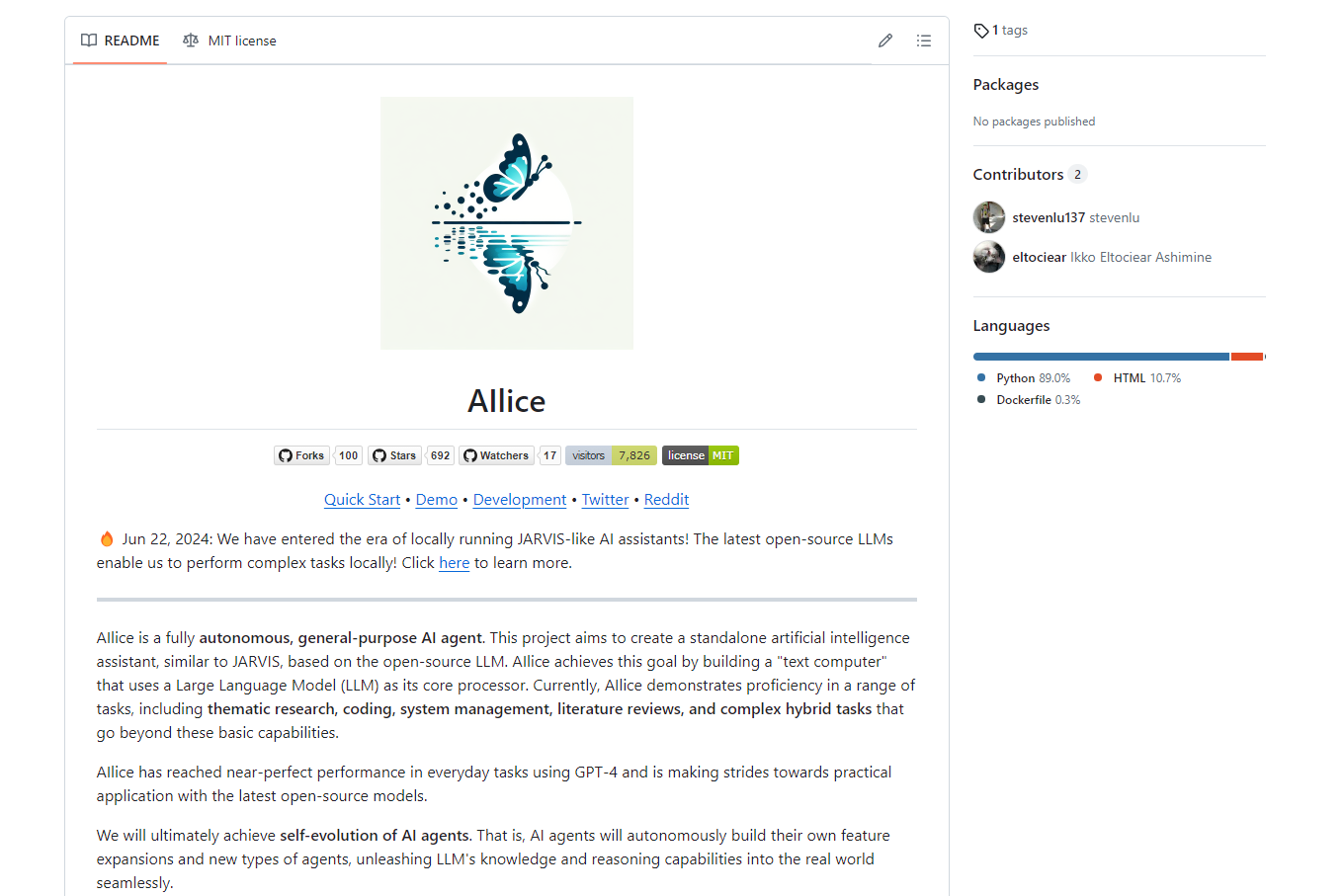 AIlice screenshot