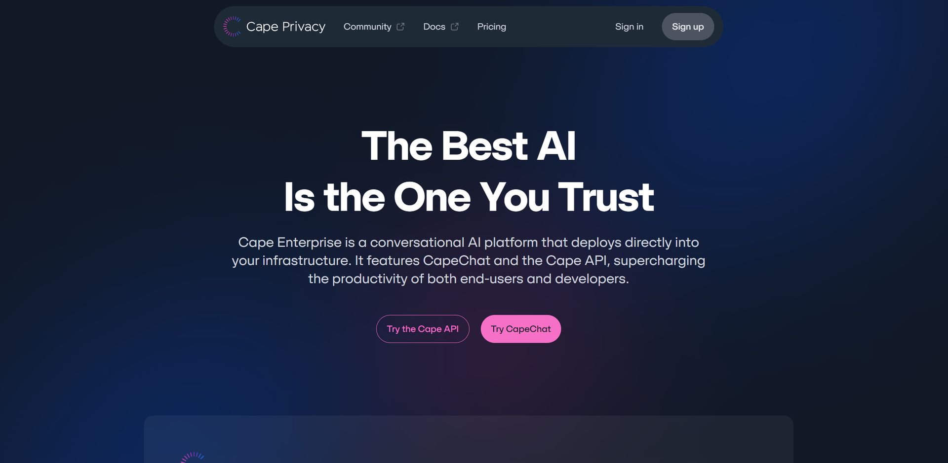 Cape Privacy screenshot