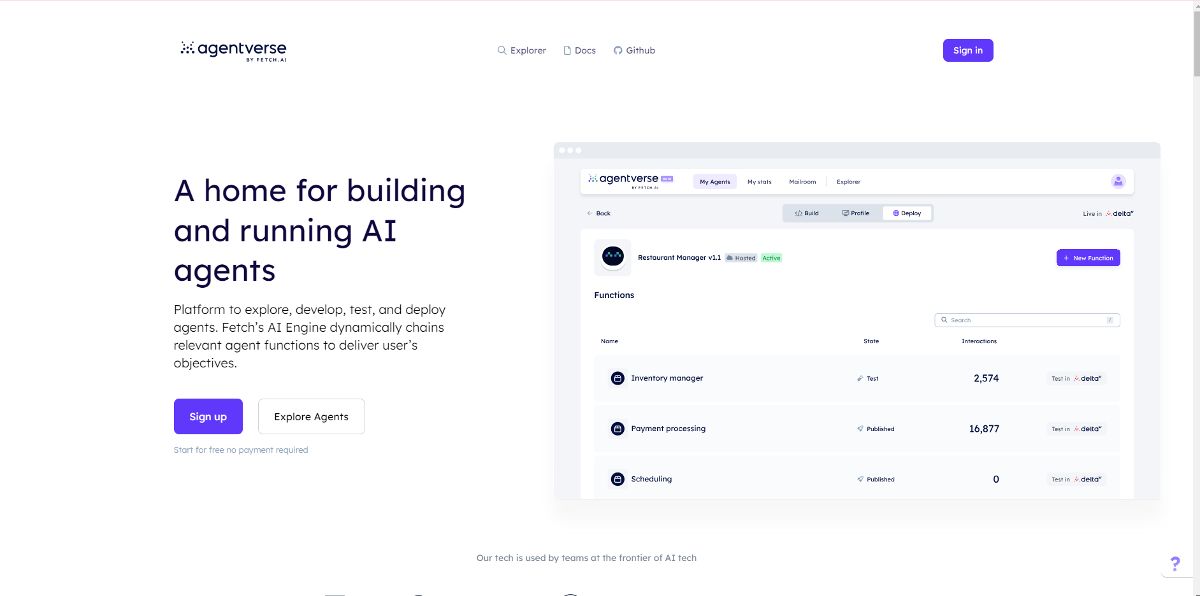 Agentverse screenshot