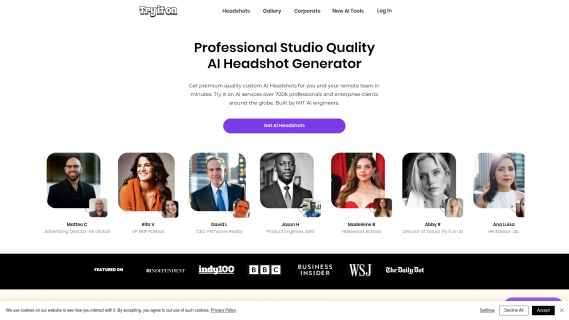 Try it on AI - AI Headshot Generator