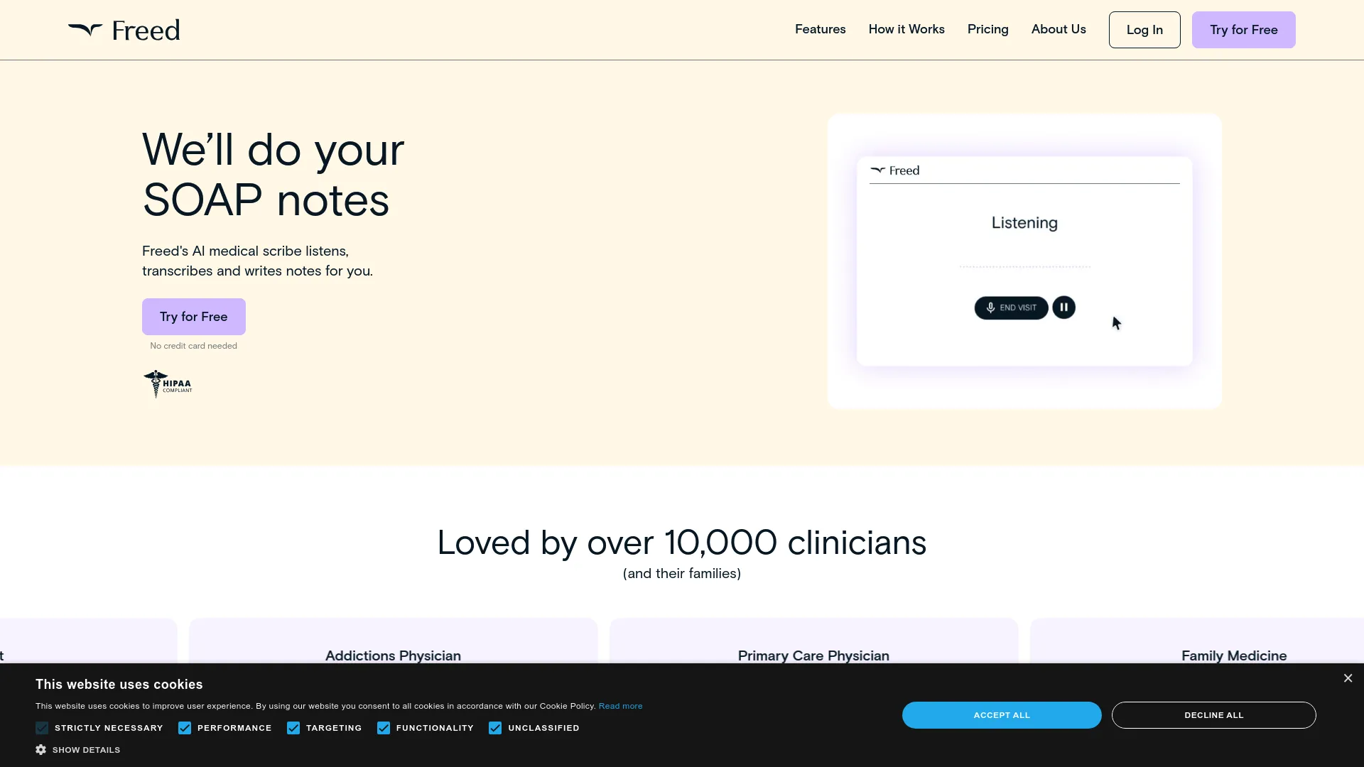 Freed: The AI Medical Scribe for Clinicians