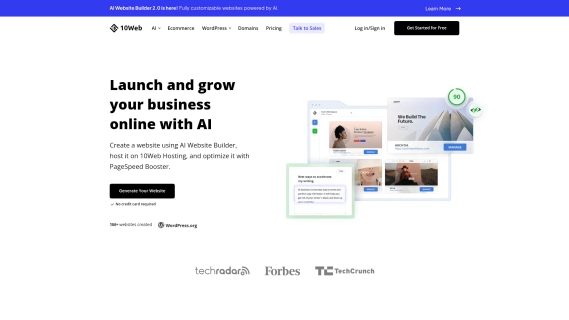 10Web: AI-Powered Website Creation and Management