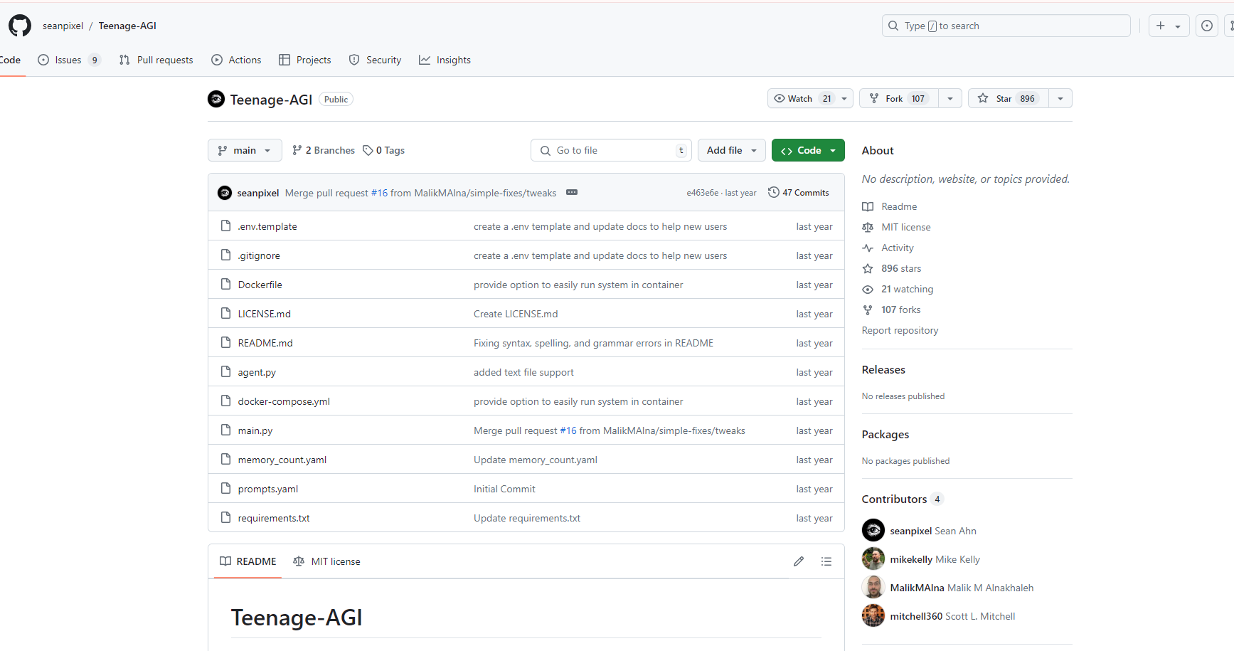 Teenage-AGI screenshot