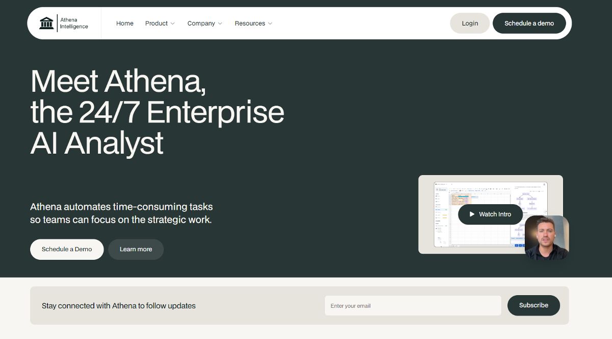 Athena Intelligence screenshot