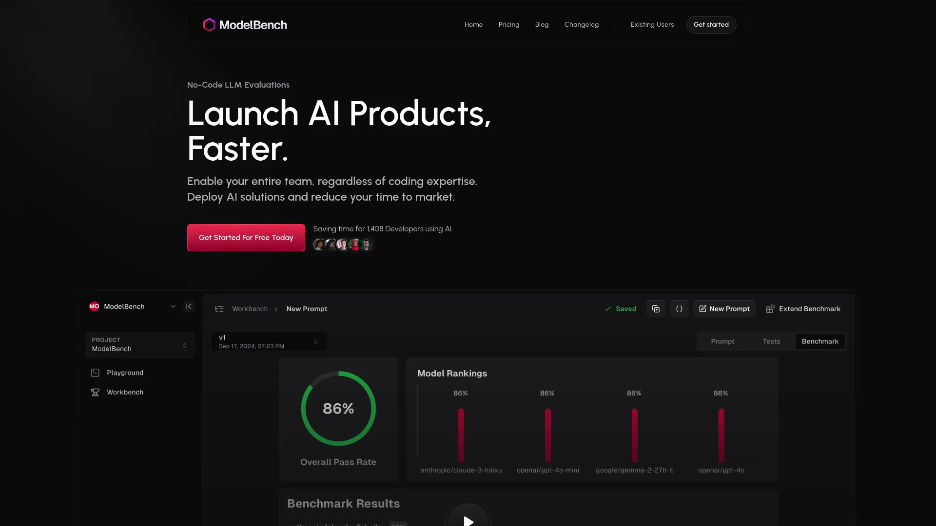 model Bench AI screenshot