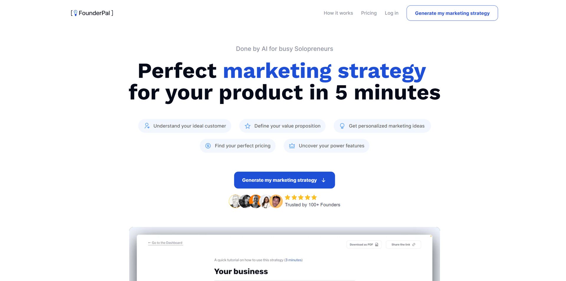 Marketing Strategy Generator screenshot