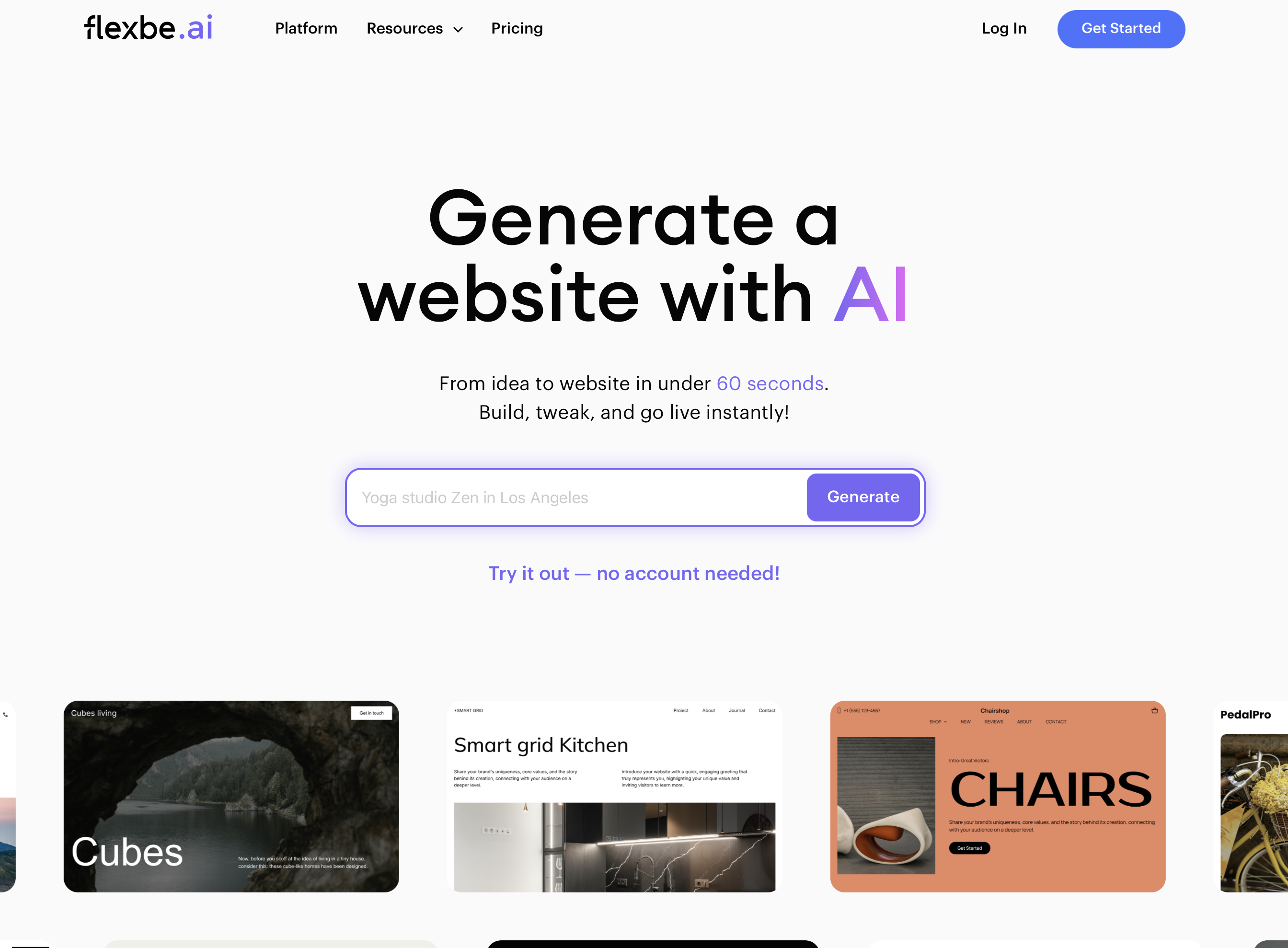 Flexbe.AI website builder