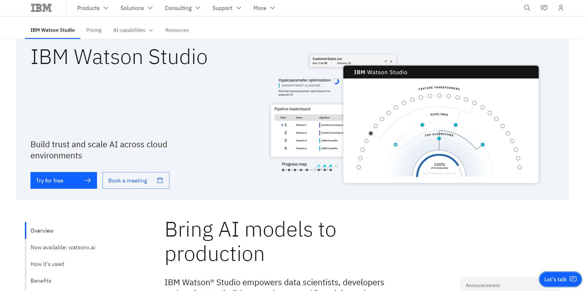 IBM Watson Studio screenshot