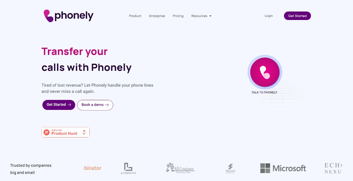 Phonely AI screenshot