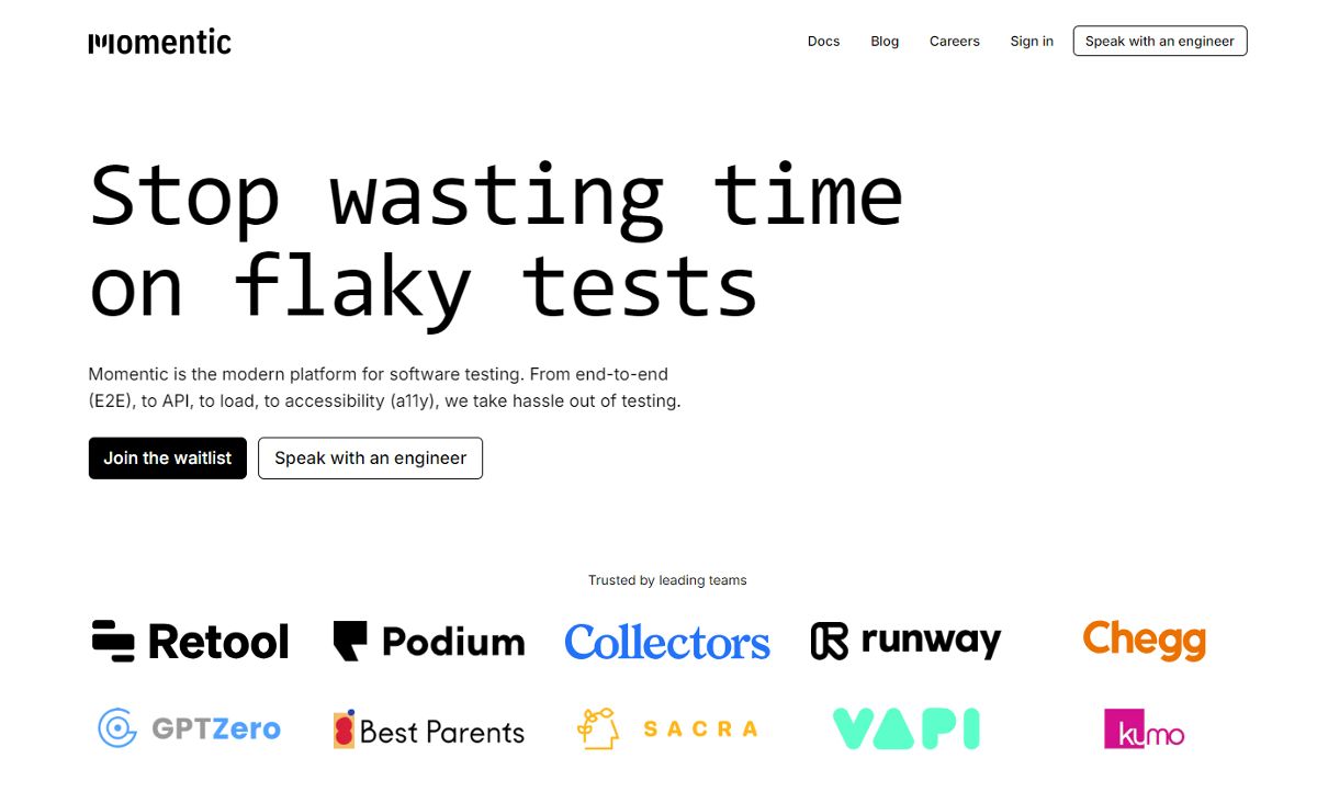 Momentic AI screenshot