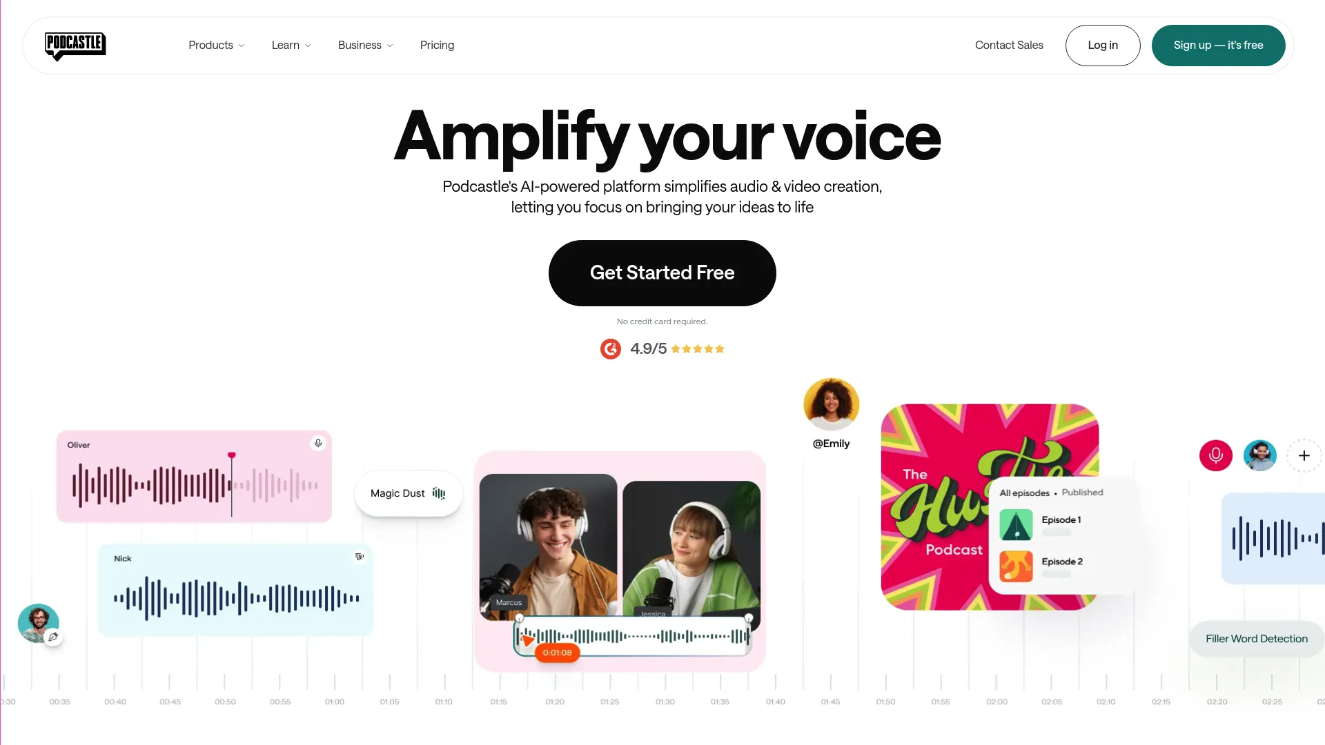 Podcastle: Vocals to text AI app
