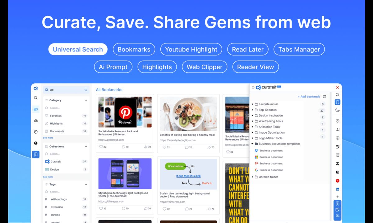CurateIt screenshot