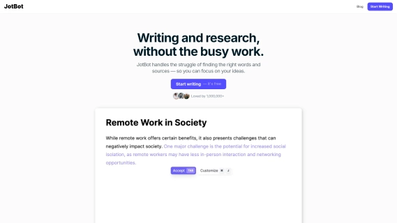 JotBot - Research and Essay Writer