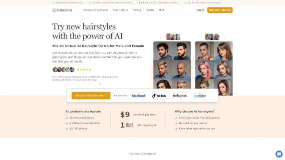 Hairstyle AI - Try Out New AI Hairstyles