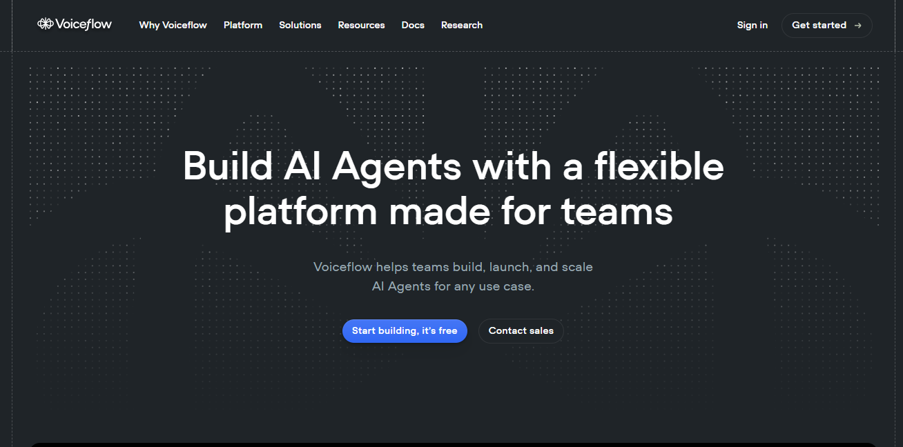 Voiceflow screenshot