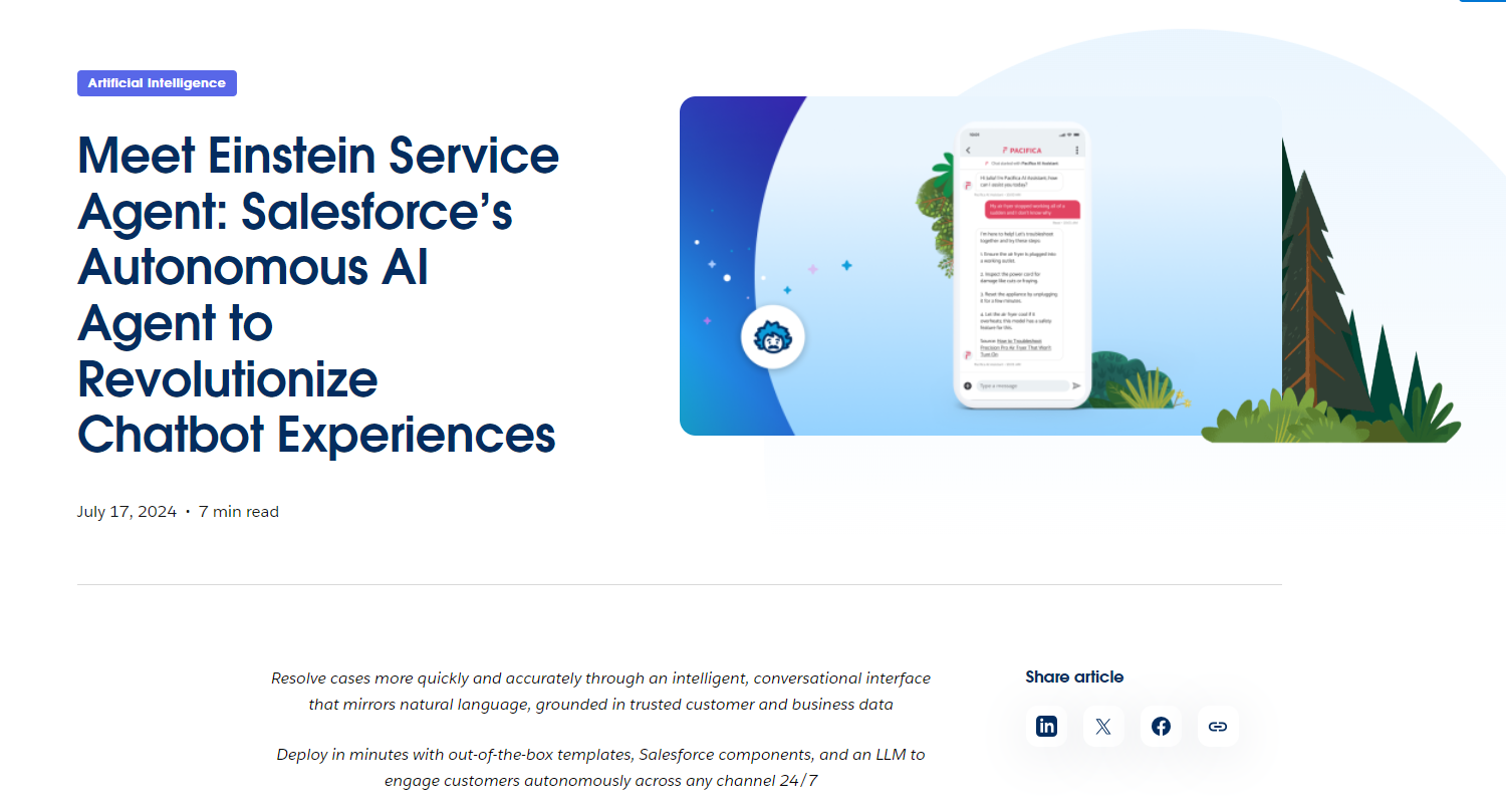 Einstein Service Agent screenshot