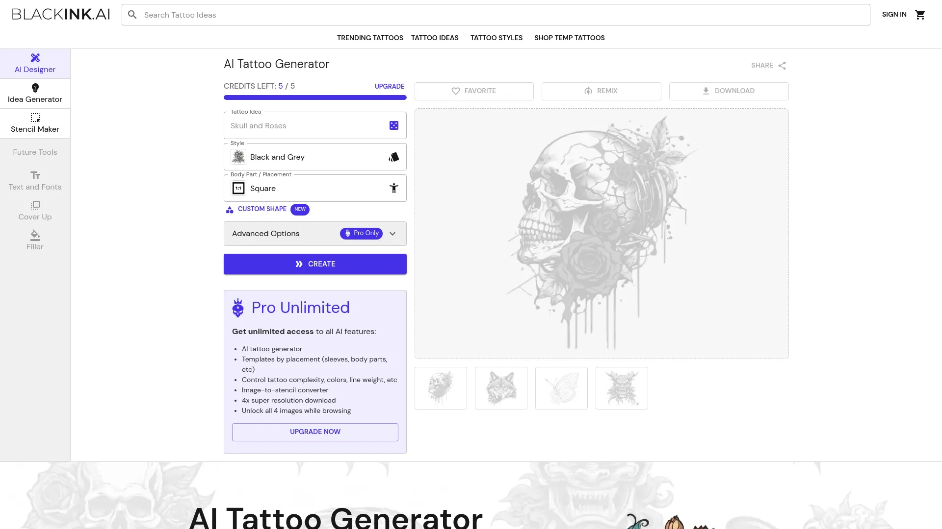 BlackInk AI : Tattoo Patterns For Men