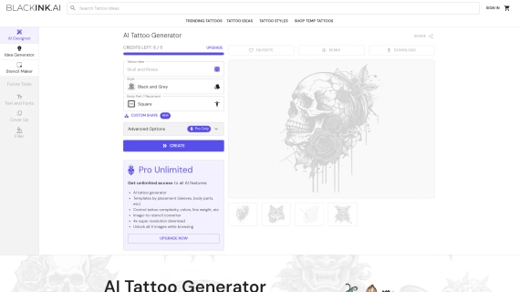 BlackInk AI : Tattoo Patterns For Men