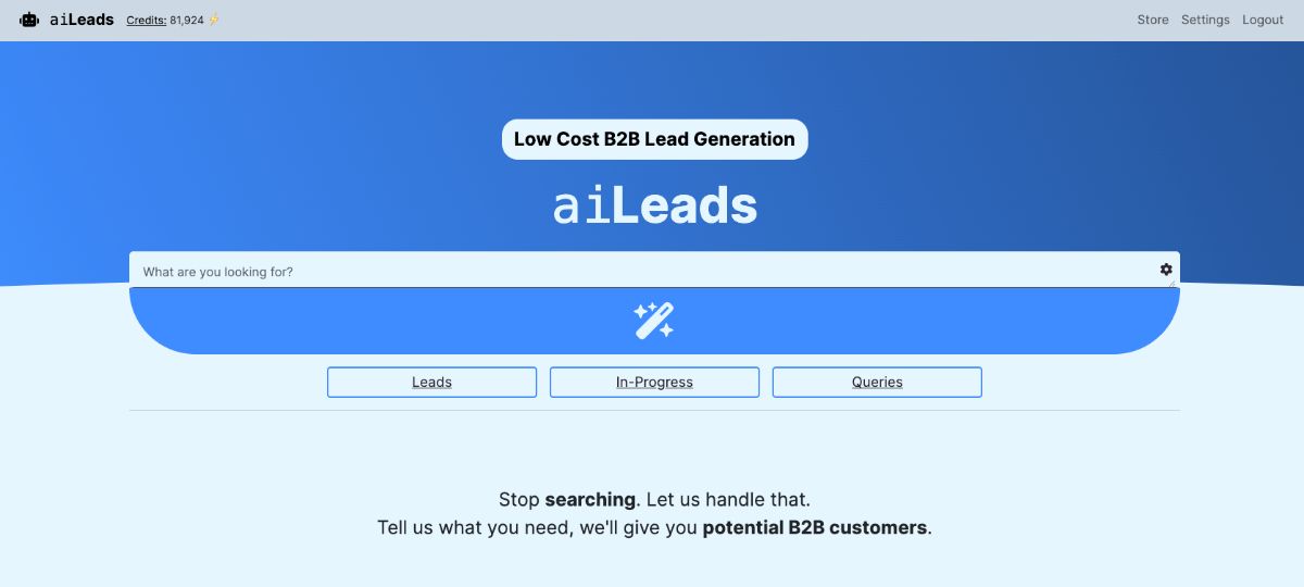 aiLEADS screenshot