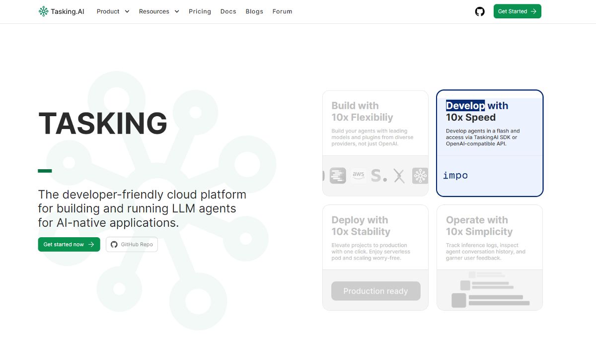 Tasking AI screenshot