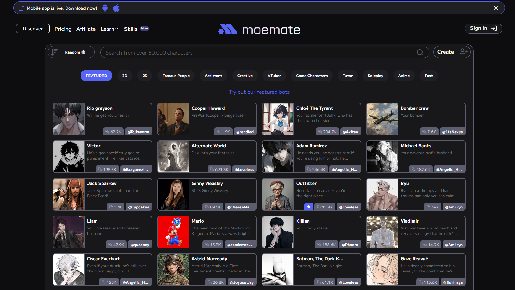 Moemate screenshot