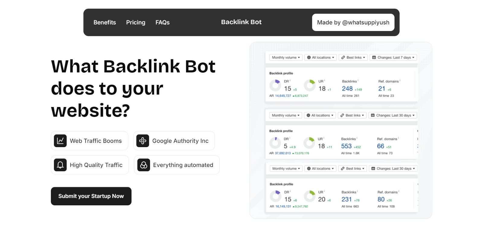 backlinkbot screenshot