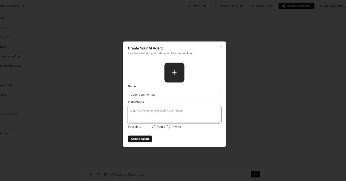 Blackbox AI screenshot